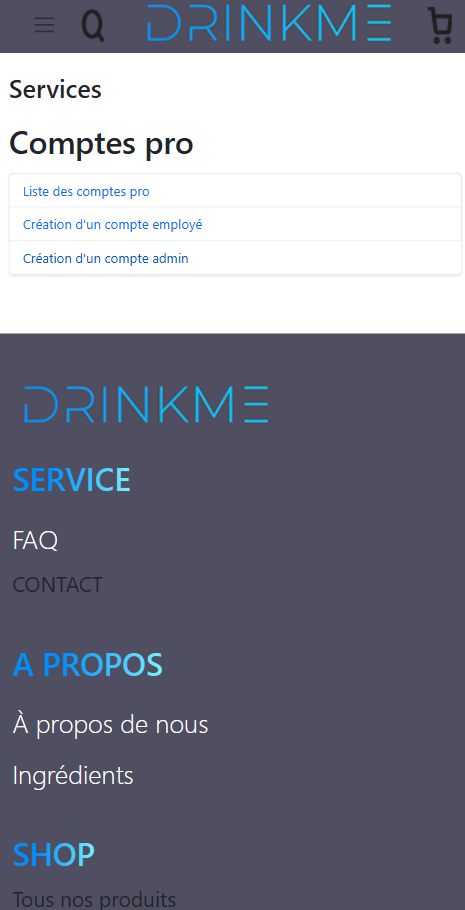 E-commerce DRINK ME - Plateforme de vente de boissons énergisantes - Image 1 - Image 5 sur 5