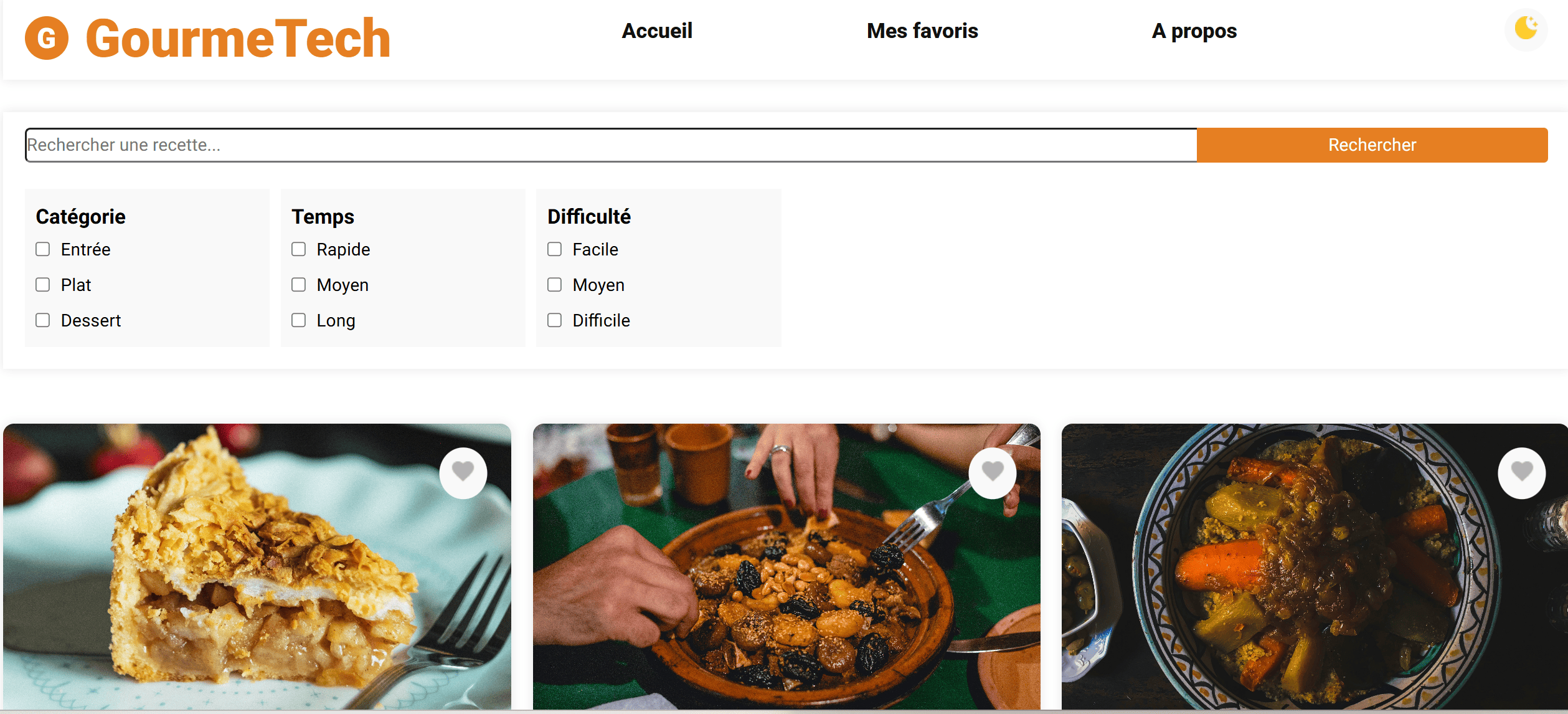 GourmeTech - Plateforme de recettes culinaires interactive - Image 1 - Image 1 sur 4