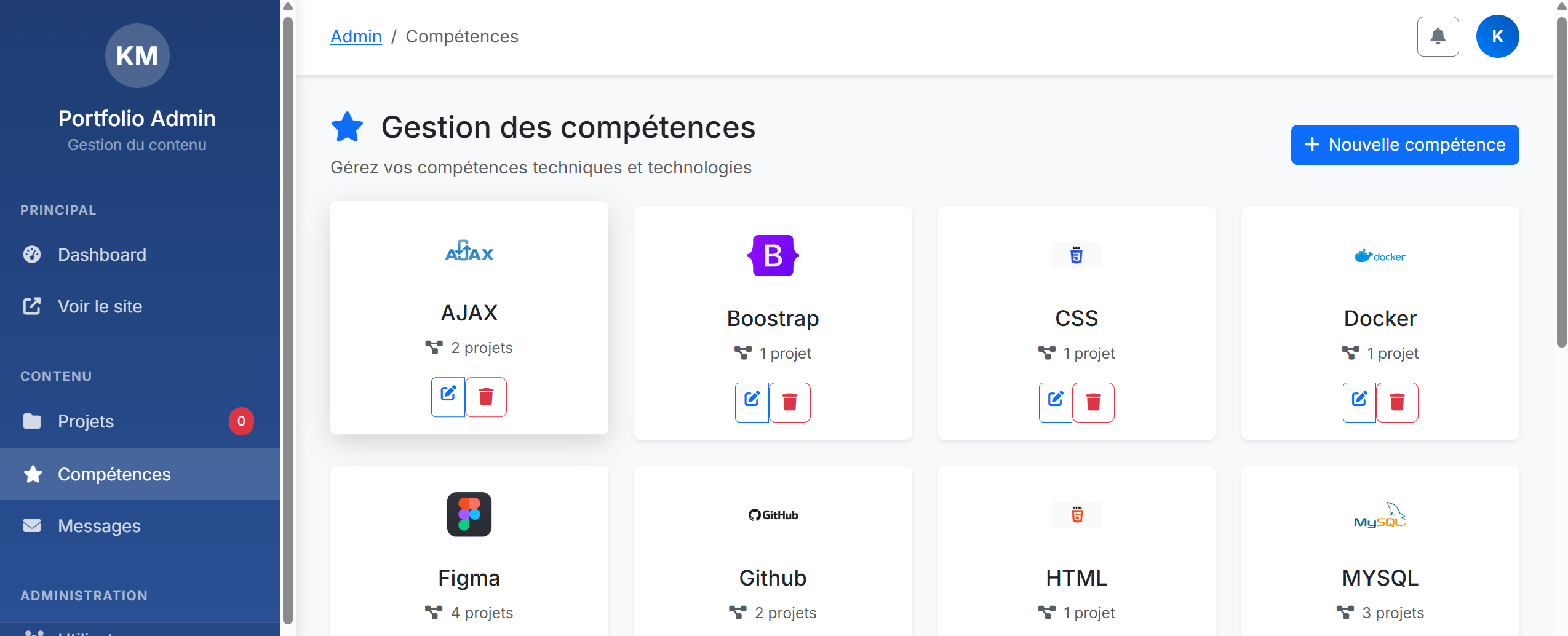 Portfolio Personnel - Site vitrine professionnel développeur web - Image 1 - Image 5 sur 7